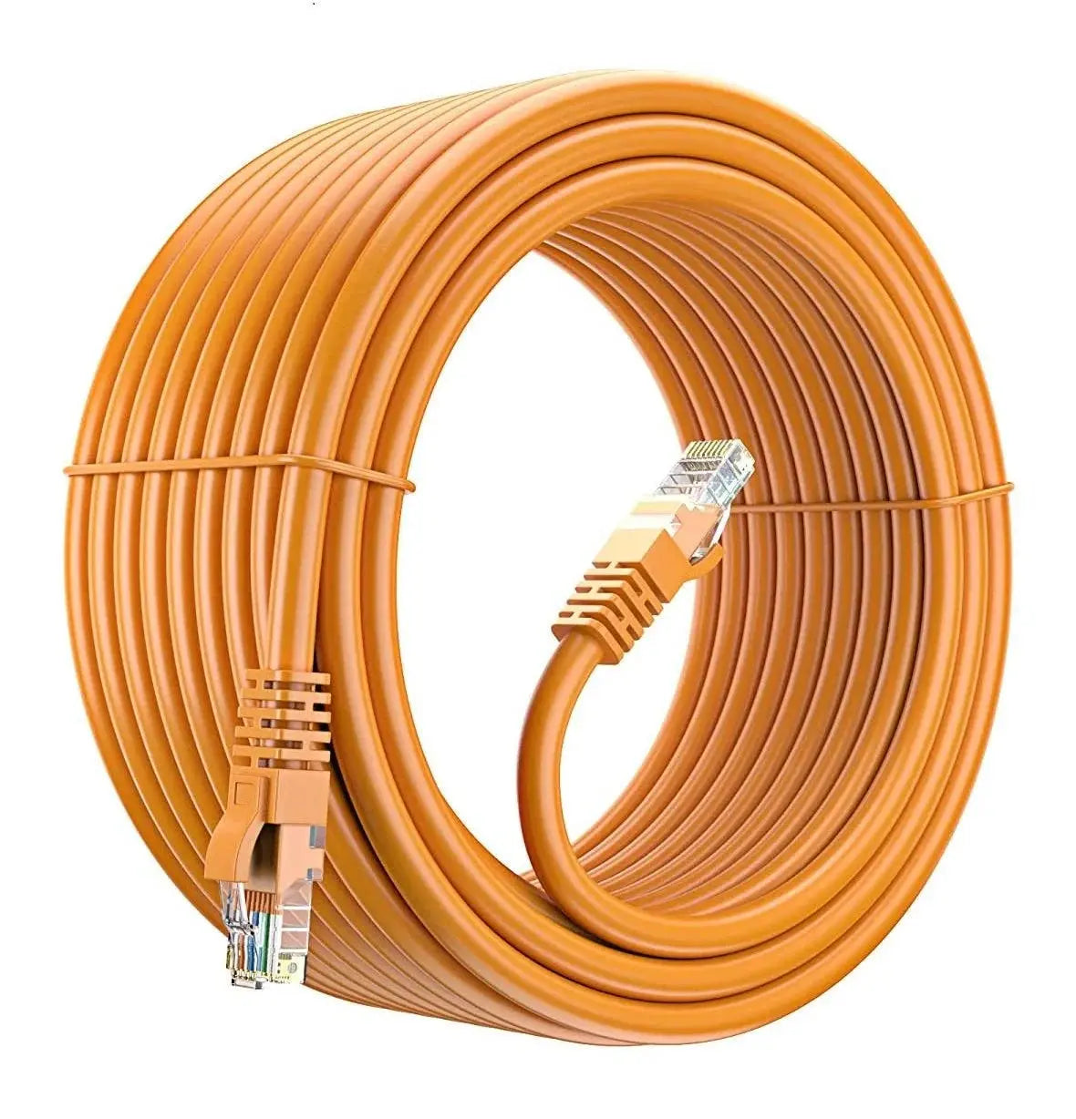 FEDUS Cat6 Ethernet Cable, High Speed 550Mhz 10 Gigabit Speed Utp Lan Cable, Network Cable Internet Cable Rj45 Cable Lan Wire, 6 Wires For Laptop, Pc, Television, Router, Modem-Orange Colour FEDUS