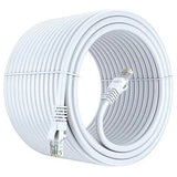 FEDUS Cat6 Ethernet Cable, High Speed 550Mhz 10 Gigabit Speed Lan Cable, Network Cable Internet Cable Rj45 Cable Lan Wire, 6 Wires For Laptop, Pc, Television, Router, Modem-White Colour FEDUS