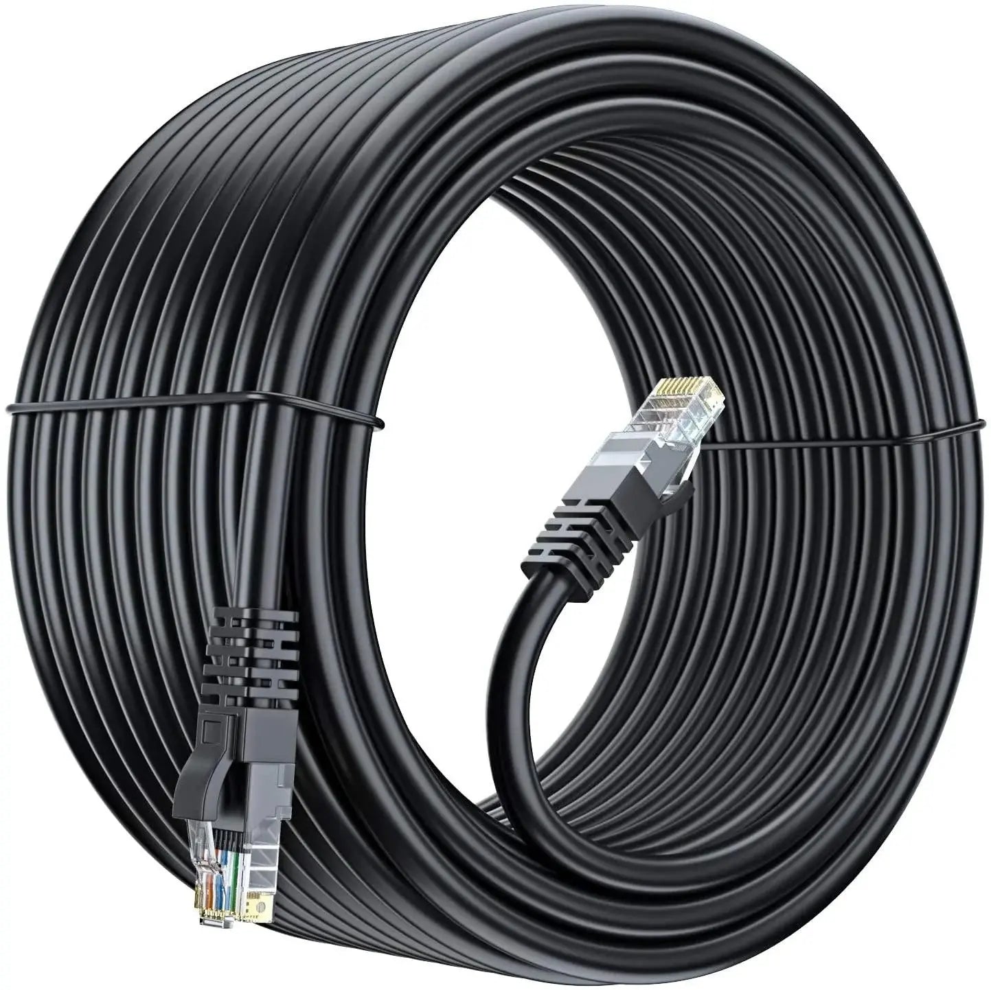 FEDUS Cat6 indoor Ethernet Cable, High Speed 550Mhz 10 Gigabit Speed Utp Lan Cable, Network Cable Internet Cable Rj45 Cable Lan Wire, 6 Wires For Laptop, Pc, Television, Router, Modem-Black Colour FEDUS