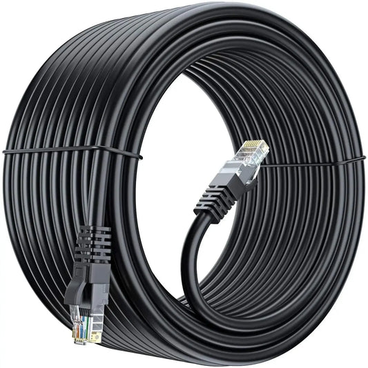 FEDUS Cat6 indoor Ethernet Cable, High Speed 550Mhz 10 Gigabit Speed Utp Lan Cable, Network Cable Internet Cable Rj45 Cable Lan Wire, 6 Wires For Laptop, Pc, Television, Router, Modem-Black Colour FEDUS