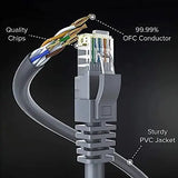 FEDUS Cat6 Heavy Duty Outdoor Cable Weatherproof/UV Resistant 1000mbps Ethernet Cable Suitable for Direct Burial Installations Cat6 Ethernet Patch Cable LAN Cable, Internet Network Cord FEDUS