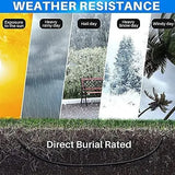 FEDUS Cat6 Heavy Duty Outdoor Cable Weatherproof/UV Resistant 1000mbps Ethernet Cable Suitable for Direct Burial Installations Cat6 Ethernet Patch Cable LAN Cable, Internet Network Cord FEDUS