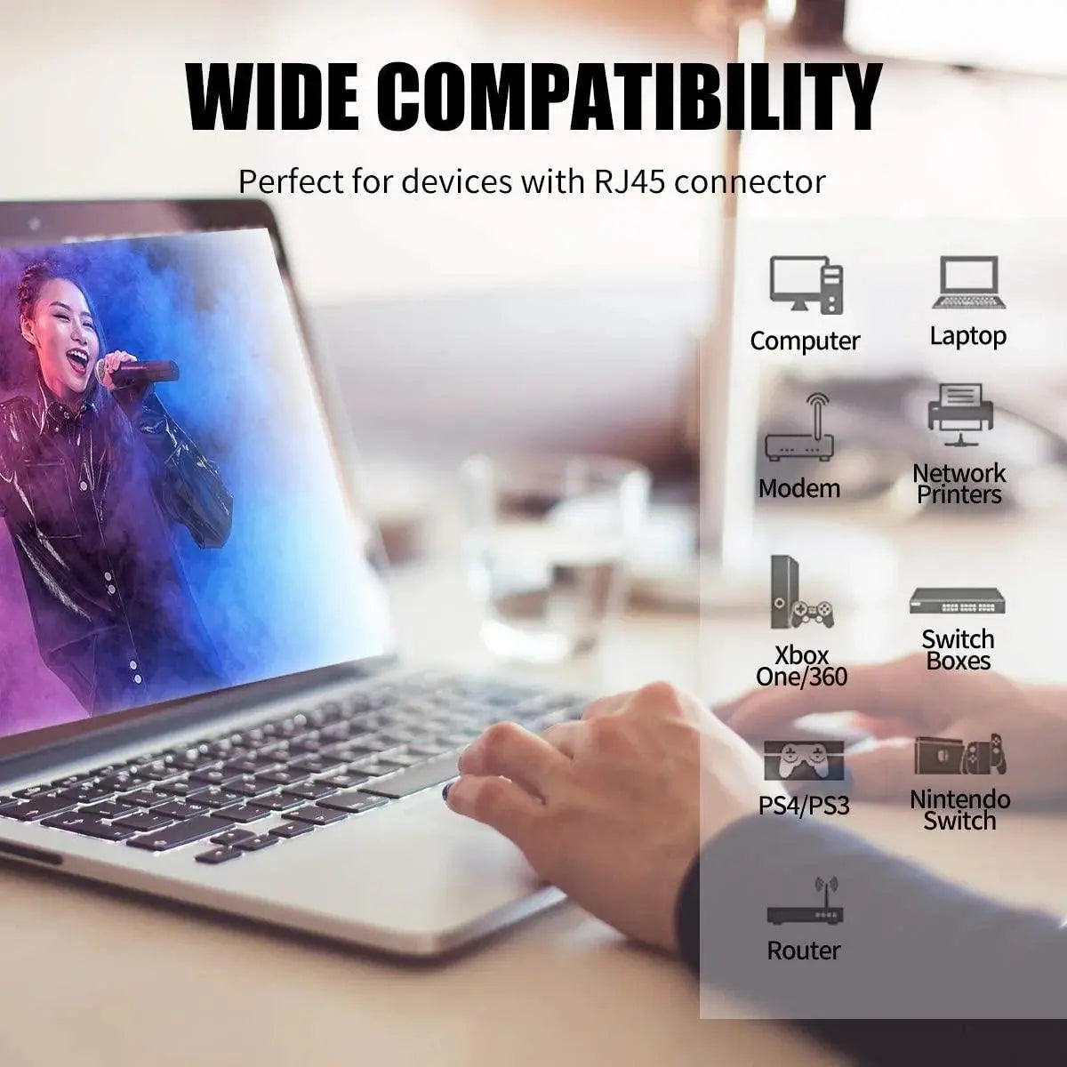 FEDUS Cat6 Ethernet Cable, Multicolour Pack of 5, High Speed 550MHZ/10 Gigabit Speed UTP LAN Cable, Network Cable Internet Cable RJ45 Cable LAN Wire, Patch Computer Cord Gigabit Category 6 FEDUS