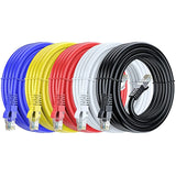 FEDUS Cat6 Ethernet Cable, Multicolour Pack of 5, High Speed 550MHZ/10 Gigabit Speed UTP LAN Cable, Network Cable Internet Cable RJ45 Cable LAN Wire, Patch Computer Cord Gigabit Category 6 FEDUS