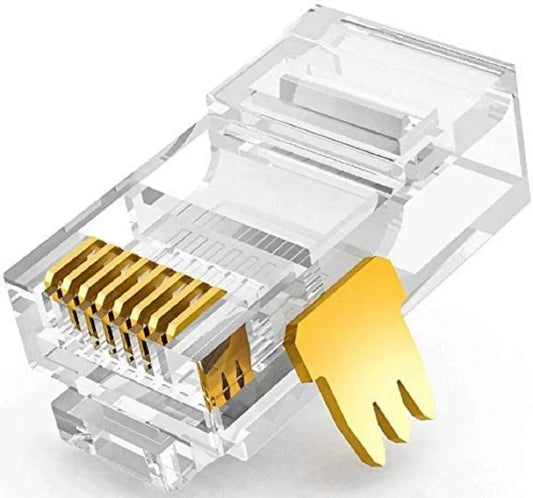 FEDUS Cat6 RJ45 Ends, Cat6 Connector, 8P8C Cat5, Cat6, Cat5e RJ45 Connector, Ethernet Cable Crimp Connectors UTP Network Plug for Solid Wire and Standard Cable, LAN Crimp Module Plugs FEDUS