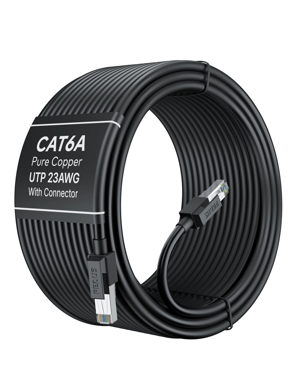 CAT6A SFTP Pure Copper 23AWG Ethernet Cable 10Gbps FEDUS