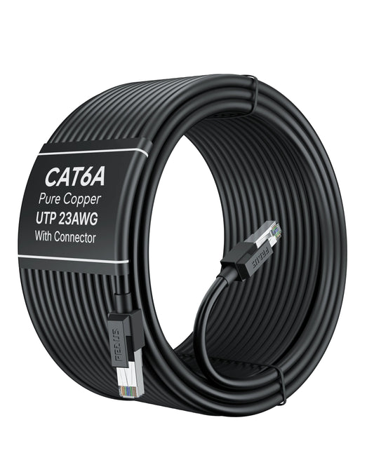 CAT6A SFTP Pure Copper 23AWG Ethernet Cable 10Gbps FEDUS
