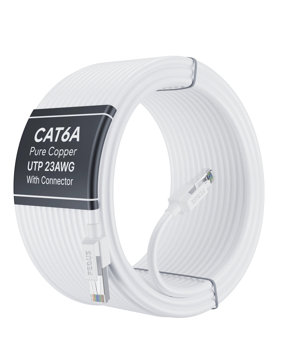CAT6A SFTP Pure Copper 23AWG Ethernet Cable 10Gbps FEDUS