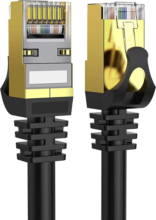 Cat 8 SFTP Ethernet Cable – Braided, Heavy Duty, 40Gbps, 2000MHz, Double Shielded FEDUS