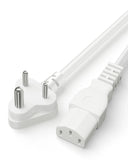 Computer Power Cable Cord – IEC Mains, for PC/Desktop/Monitor/Printer (Black/White) Cheeku Technologies