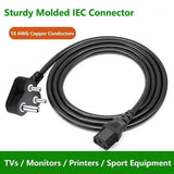 Computer Power Cable Cord – IEC Mains, for PC/Desktop/Monitor/Printer (Black/White) Cheeku Technologies