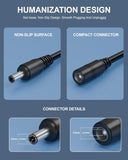 FEDUS Dc Male to Female Plug Cable 20AWG DC Power Adapter Extension Cord 2.1mm x 5.5mm DC 12V Power Adapter Dc Extension Cord For CCTV Camera, DVR, NVR, LED Strip, Baby Monitor, IP Camera, Black FEDUS