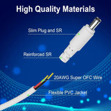 FEDUS Dc Male to Female Plug Cable 20AWG DC Power Adapter Extension Cord 2.1mm x 5.5mm DC 12V Power Adapter Dc Extension Cord For CCTV Camera, DVR, NVR, LED Strip, Baby Monitor, IP Camera, Black FEDUS