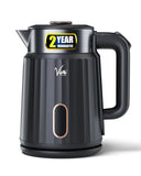 FEDUS Aqua Viva Electric Kettle, 1.8 Litres hot water kettle Jug, 1500W Stainless Steel Body, Power Indicator, Automatic Cut-off used for boiling Water, making tea and coffee, instant noodles, soup, etc. (Black) FEDUS