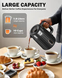 FEDUS Aqua Viva Electric Kettle, 1.8 Litres hot water kettle Jug, 1500W Stainless Steel Body, Power Indicator, Automatic Cut-off used for boiling Water, making tea and coffee, instant noodles, soup, etc. (Black) FEDUS