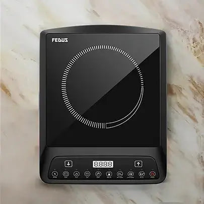 FEDUS Elema BIS Certified Induction Stoves, 1800W induction stove With Auto Pot Detection, Auto-Shut-Off & Large 8” Heating Coil Electric, Shatter-Proof Ceramic Glass Surface induction Cooktop chulha FEDUS