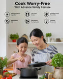FEDUS Elema BIS Certified Induction Stoves, 1800W induction stove With Auto Pot Detection, Auto-Shut-Off & Large 8” Heating Coil Electric, Shatter-Proof Ceramic Glass Surface induction Cooktop chulha FEDUS