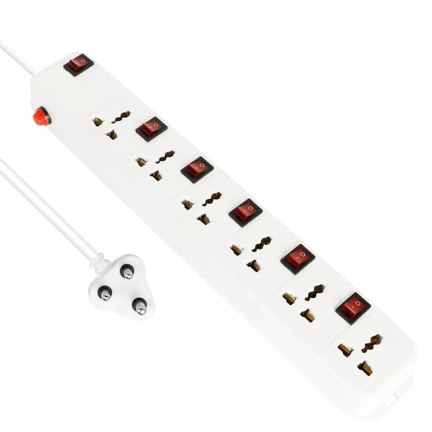 FEDUS extension-cords, Long Extension Board Extension Box | Spike Guard 6 Socket 6 Switch Junction Box with Switch, Extension Cords Cord, Spike Buster, Extension Board FEDUS