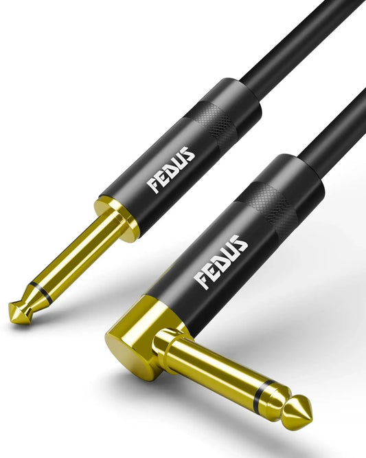 FEDUS Guitar Jack Cable, Electric Instrument cable Wire Bass AMP Cord for Electric Bass Guitar, piano keyboard, Mandolin, Amplifier, Speaker, 1/4 inch Mono Jack 1/4" TS Cable FEDUS