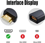 FEDUS HDMI Connector, HDMI Jointer, HDMI Extension Cable, HDMI Extension Cable Small, HDMI Male to Female Adapter, HDMI to HDMI Connector, HDMI Adapter, Extension Coupler (4.5 inch 10cm) Pack 2 FEDUS