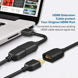 FEDUS HDMI Connector, HDMI Jointer, HDMI Extension Cable, HDMI Extension Cable Small, HDMI Male to Female Adapter, HDMI to HDMI Connector, HDMI Adapter, Extension Coupler (4.5 inch 10cm) Pack 2 FEDUS