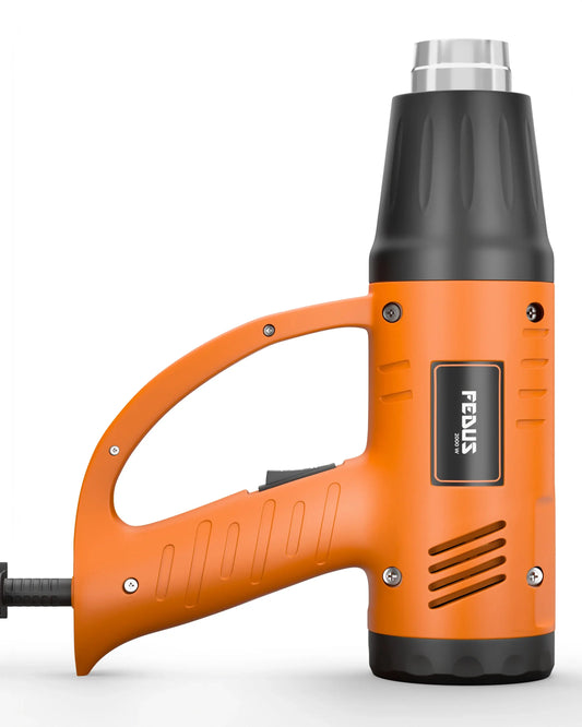 FEDUS Heat Gun Hot Air Gun Temperature Machine 2000W, 2 Temp Settings Great for industrial use & Crafts, Removing & Drying Paint, Shrink Tubing/Wrapping Packing, Bend Plastic Pipes, Epoxy Resin, Orange FEDUS