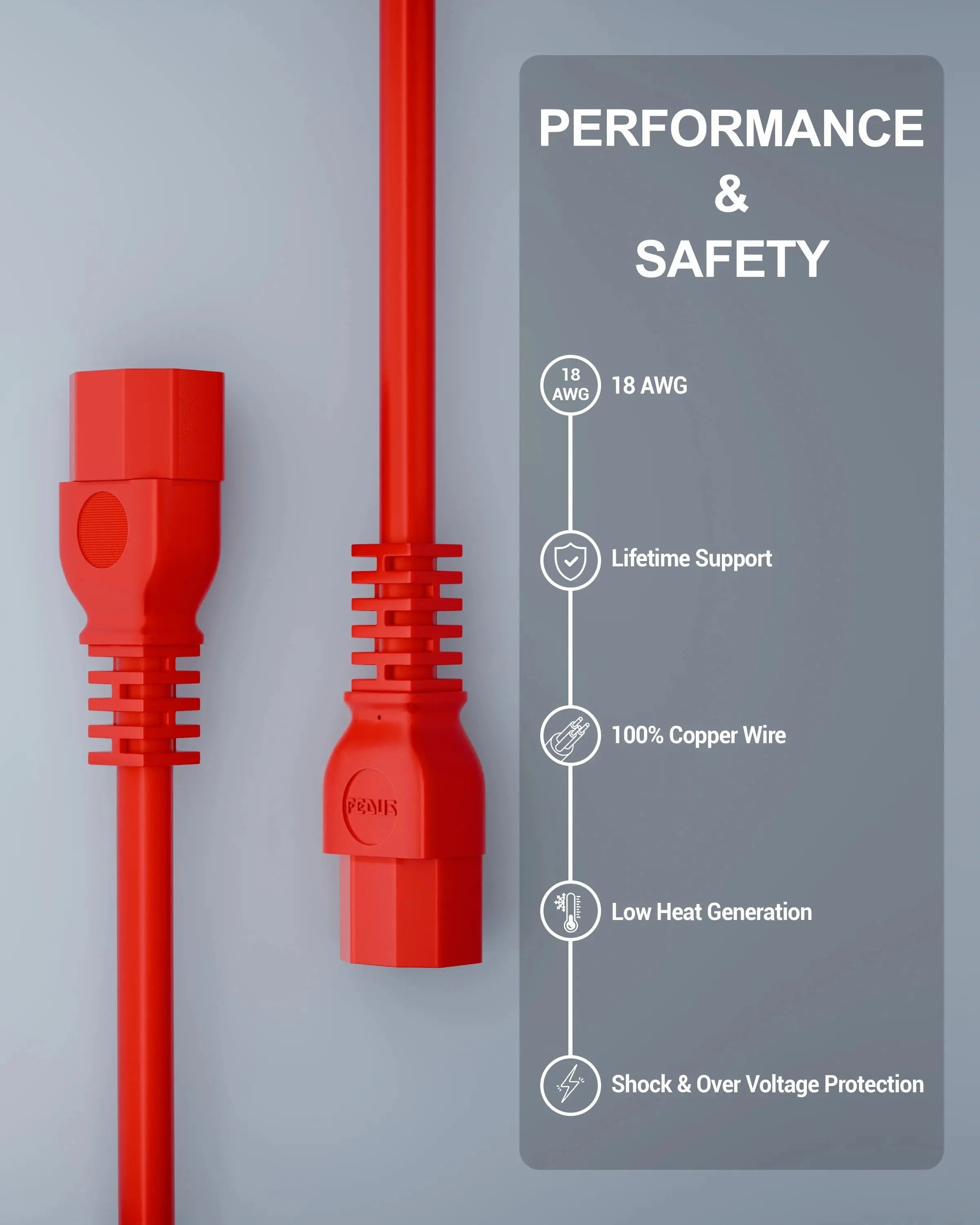 link power cable red