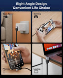 FEDUS 100W USB C Cable Gen2 5Gbps USB 3.2 PD Type-C Cable, L-Shape 4.9 Feet, 4K 60Hz Video Output Fast Charging Compatible with iPhone 17/16/15, NVMe SSD, Monitor, Galaxy S25/S24/S23 Ultra, MacBook FEDUS