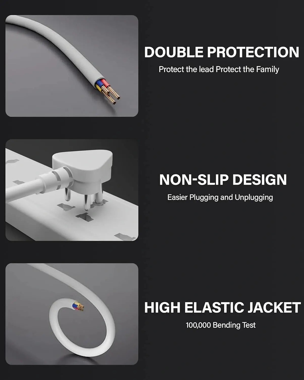 FEDUS 3 Pin AC Laptop Power Cord Cable Notebook Computer Replacement Charger Cord Wire 18AWG Laptop Adapter Power Cable Laptop Charger Power Cord Universal Mickey Mouse Connector Power Cord FEDUS