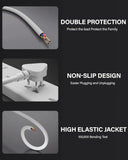 FEDUS 3 Pin AC Laptop Power Cord Cable Notebook Computer Replacement Charger Cord Wire 18AWG Laptop Adapter Power Cable Laptop Charger Power Cord Universal Mickey Mouse Connector Power Cord FEDUS