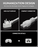 FEDUS 3 Pin AC Laptop Power Cord Cable Notebook Computer Replacement Charger Cord Wire 18AWG Laptop Adapter Power Cable Laptop Charger Power Cord Universal Mickey Mouse Connector Power Cord FEDUS