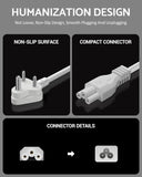 FEDUS 1M 3 Pin AC Laptop Power Cord Cable Notebook Computer Replacement Charger Cord Wire 18AWG Laptop Adapter Power Cable Laptop Charger Power Cord Universal Mickey Mouse Connector Power Cord