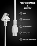 FEDUS 3 Pin AC Laptop Power Cord Cable Notebook Computer Replacement Charger Cord Wire 18AWG Laptop Adapter Power Cable Laptop Charger Power Cord Universal Mickey Mouse Connector Power Cord FEDUS