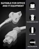 FEDUS 1M 3 Pin AC Laptop Power Cord Cable Notebook Computer Replacement Charger Cord Wire 18AWG Laptop Adapter Power Cable Laptop Charger Power Cord Universal Mickey Mouse Connector Power Cord