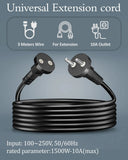 FEDUS 18AWG Heavy Duty Male to Female 2 Pin Power Extension Cord Wire, 10amp Indoor Outdoor Power Cord Extension Electrical Extender Power Cable for appliances, Electronics, Power Tools Cheeku Technologies