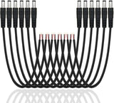 FEDUS 10 inch 30cm 2.1 x 5.5mm Male DC Power Pigtail Connectors for CCTV Surveillance Camera FEDUS
