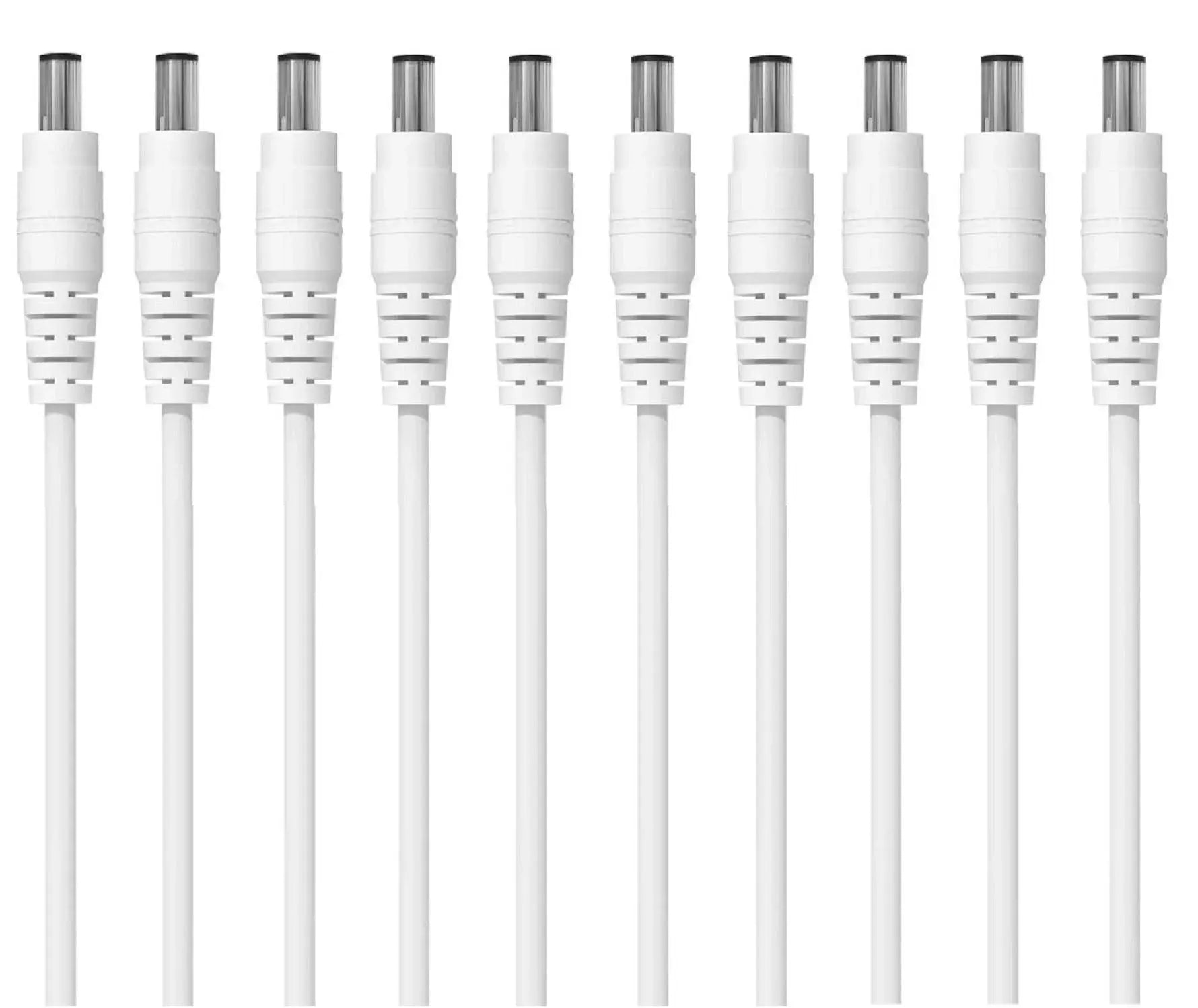 FEDUS 10 inch 30cm 2.1 x 5.5mm Male DC Power Pigtail Connectors for CCTV Surveillance Camera FEDUS