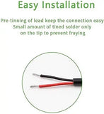 FEDUS 10 inch 30cm 2.1 x 5.5mm Male DC Power Pigtail Connectors for CCTV Surveillance Camera FEDUS