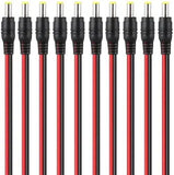 FEDUS 10 inch 30cm 2.1 x 5.5mm Male DC Power Pigtail Connectors for CCTV Surveillance Camera FEDUS