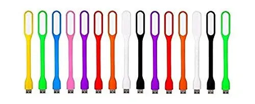 FEDUS Mini Adjustable Book USB LED Light Night Lamps for Power Bank, PC Laptop Computer Keyboard, Flexible Goose Neck Reading (Pack of 5 Colour As Per Availability) FEDUS