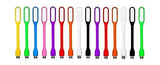 FEDUS Mini Adjustable Book USB LED Light Night Lamps for Power Bank, PC Laptop Computer Keyboard, Flexible Goose Neck Reading (Pack of 5 Colour As Per Availability) FEDUS
