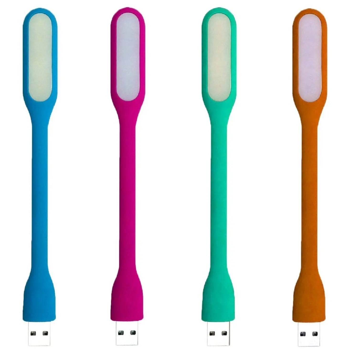 FEDUS Mini Adjustable Book USB LED Light Night Lamps for Power Bank, PC Laptop Computer Keyboard, Flexible Goose Neck Reading (Pack of 5 Colour As Per Availability) FEDUS