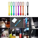 FEDUS Mini Adjustable Book USB LED Light Night Lamps for Power Bank, PC Laptop Computer Keyboard, Flexible Goose Neck Reading (Pack of 5 Colour As Per Availability) FEDUS