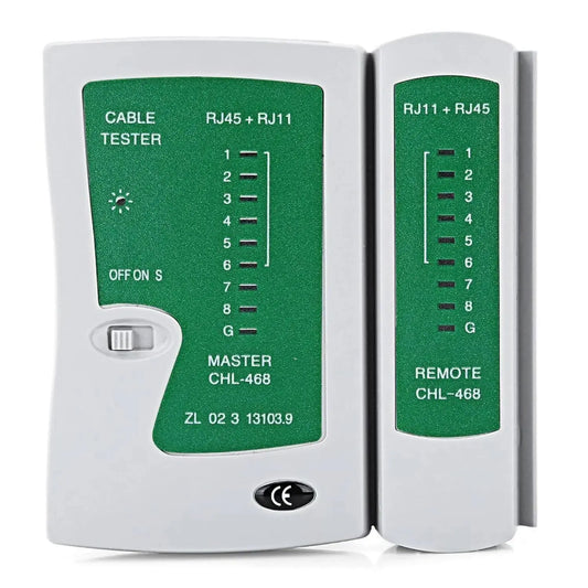 FEDUS Network Cable Tester, RJ45 And RJ11 Lan Cable Tester With 9V Battery, LED Indicators RJ12 CAT5 CAT 6 UTP Ethernet Cable Tester, RJ11 RJ12 ethernet Cable Tester FEDUS