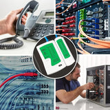 FEDUS Network Cable Tester, RJ45 And RJ11 Lan Cable Tester With 9V Battery, LED Indicators RJ12 CAT5 CAT 6 UTP Ethernet Cable Tester, RJ11 RJ12 ethernet Cable Tester FEDUS