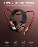 FEDUS Novus USB Type C to 3.5mm Audio Jack Adapter Connector, DAC Chip Headphone Earphones Converter Aux Dongle Cable Compatible with Mobile, iPhone 15/16, Samsung S24/S23/S21, OnePlus, Pixel, iPad, 5.5-Inch FEDUS