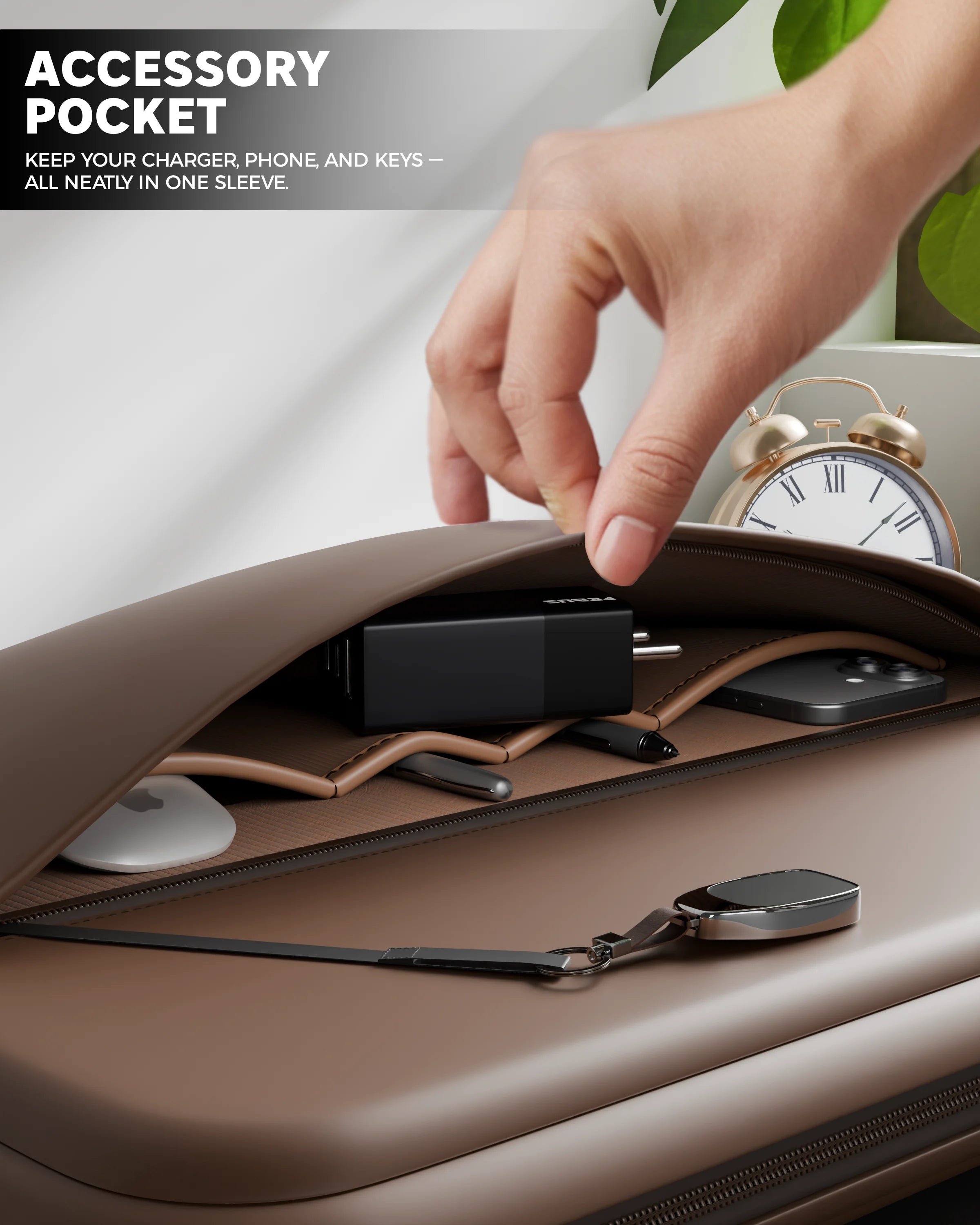 oro cinnemon brown laptop sleeve 3