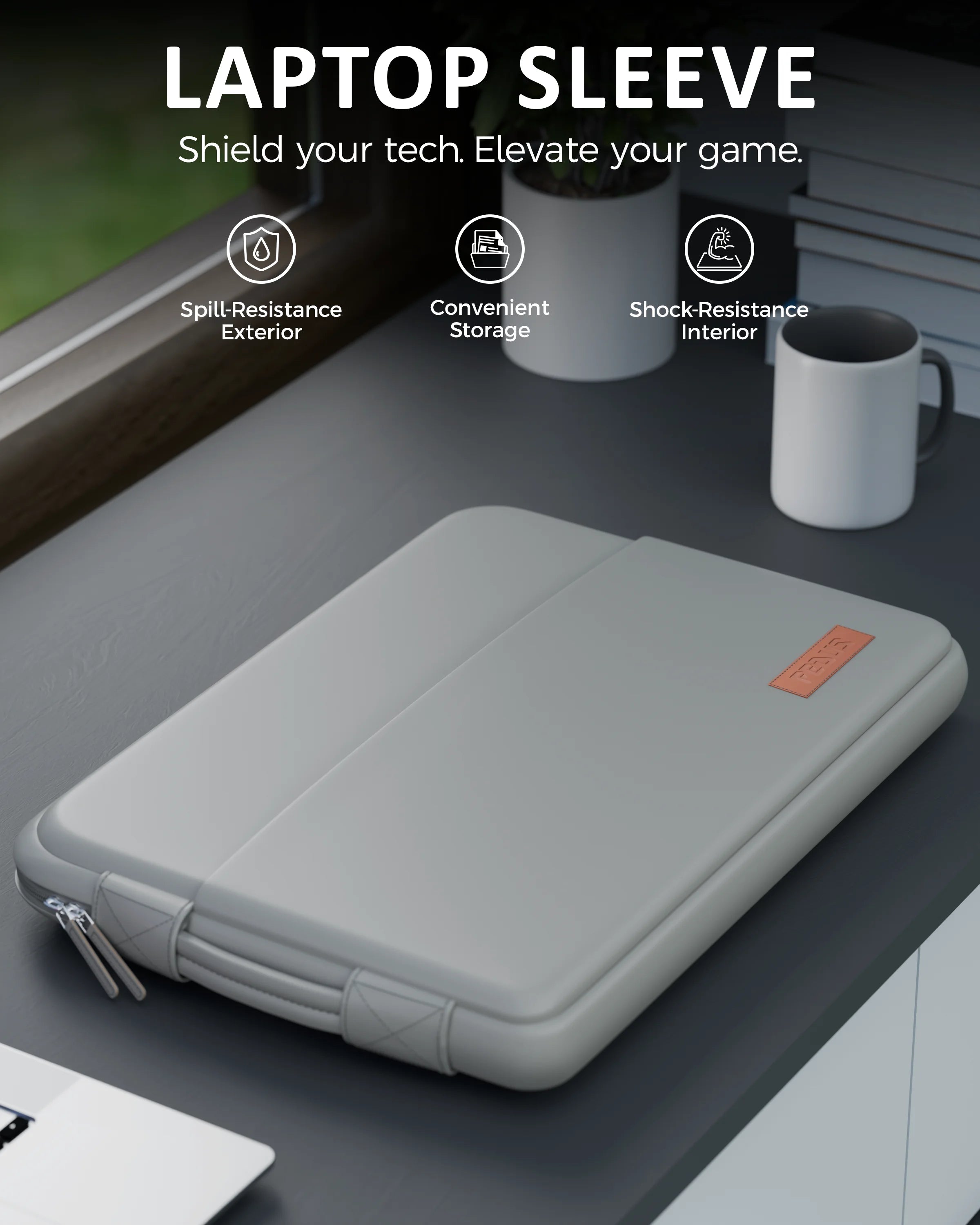 oro cloud grey laptop sleeve 6