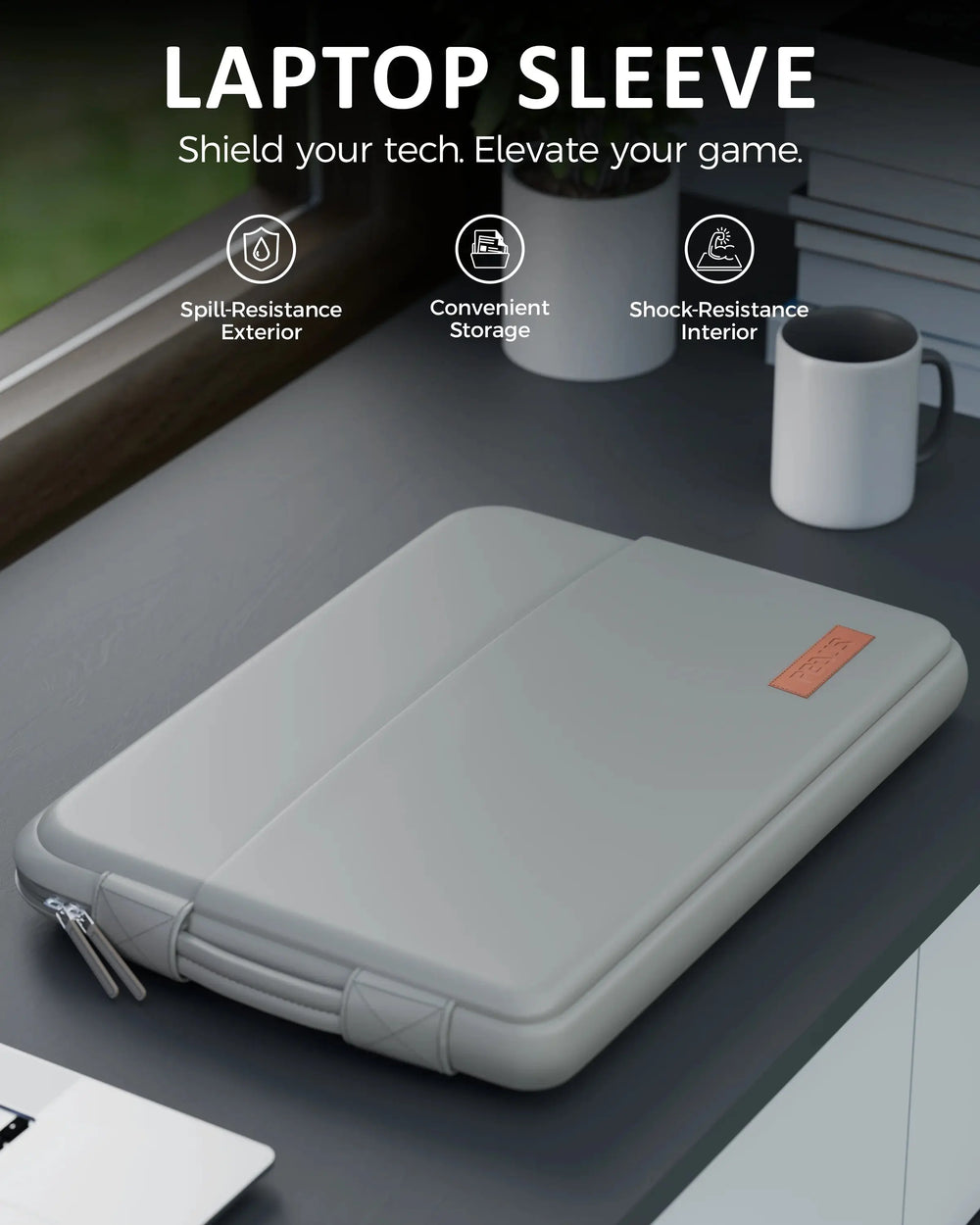 oro cloud grey laptop sleeve 6