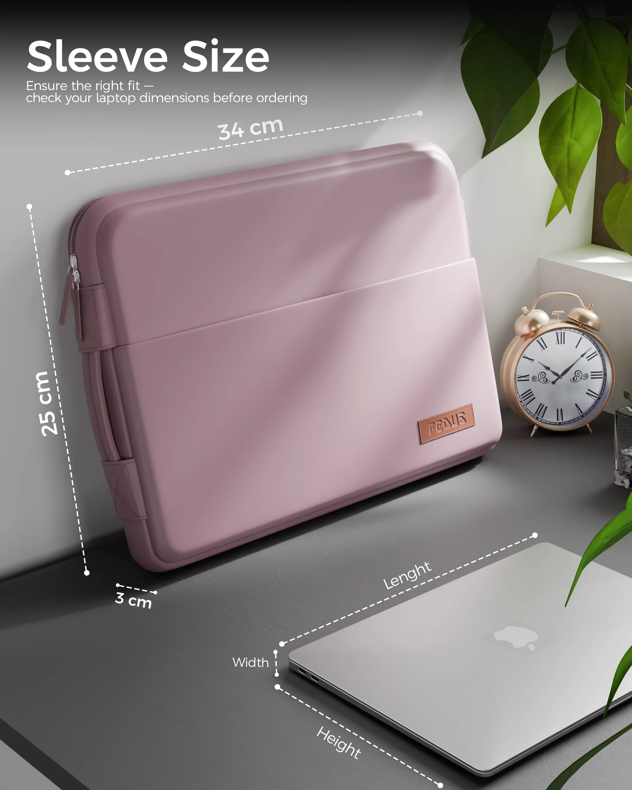 oro powder pink laptop sleeve 10
